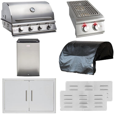 Blaze Prelude LBM 7-Piece 32-Inch Outdoor Kitchen Package - BLZ-4LBM-NG-7PC-SC